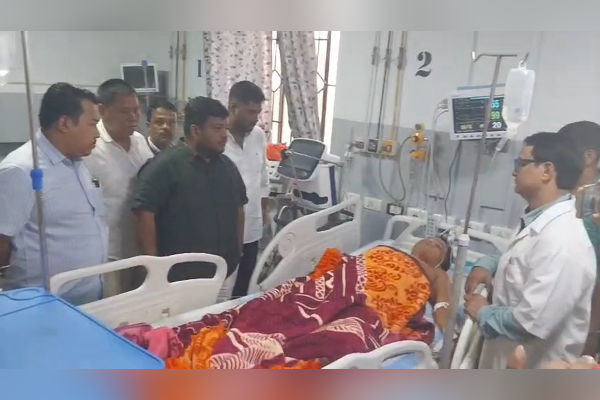 bjp chief visits hospitalised tipra motha workers injured in firing during vc polls