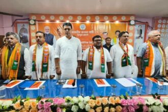 high level bjp meeting in tripura cm ex cm national leaders chart organizational roadmap