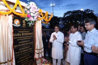 transforming urban landscape tripura cm opens haora riverfront project