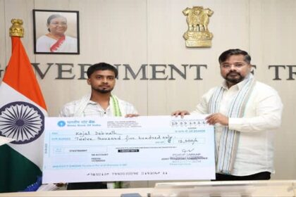 tripura transport minister honours rahveers for saving accident victims calls for humanitarian courage in road safety