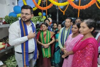 trlm supported fresh vegetable mart opened in gomati district
