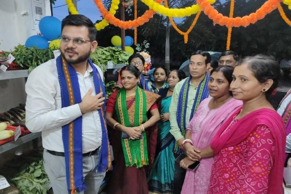 trlm supported fresh vegetable mart opened in gomati district