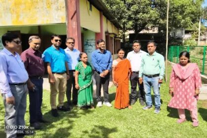 dm inspects jal jeevan mission infrastructure reviews anganwadi facilities in kalyanpur block