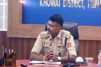 durga puja 1100 police personnel to be deployed in khowai district sp says
