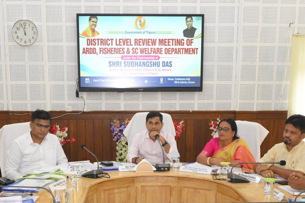 minister sudhangshu das reviews implementation of welfare schemes in khowai stresses timely delivery of benefits
