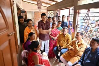 minister tinku roy meets bereaved family assures justice in jubarajnagar double murder case