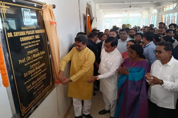 tripura cm urges peoples representatives to earn public trust through action inaugurates community hall in amtali