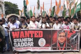 tripura congress marks black day demands resignation of chief election commissioner