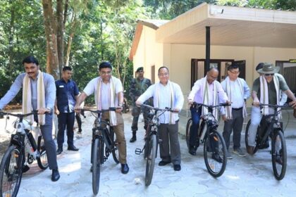 tripura forest minister launches renovated sepahijala resort introduces e bike service to boost eco tourism