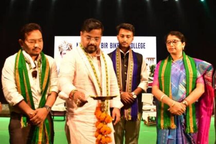tripura tourism minister welcomes freshers at mbb college urges students to dream big and stay committed